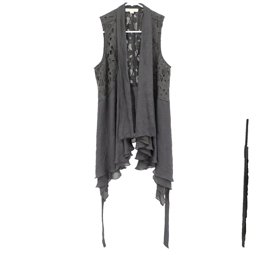 Onetheland Cardigan Vest SZ‎ L Lagenlook Coastal Cowgirl Festival Contemporary